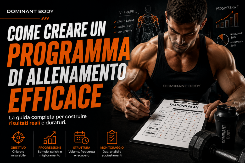 uomo che sta redigendo un programma di allenamento-dominantbody